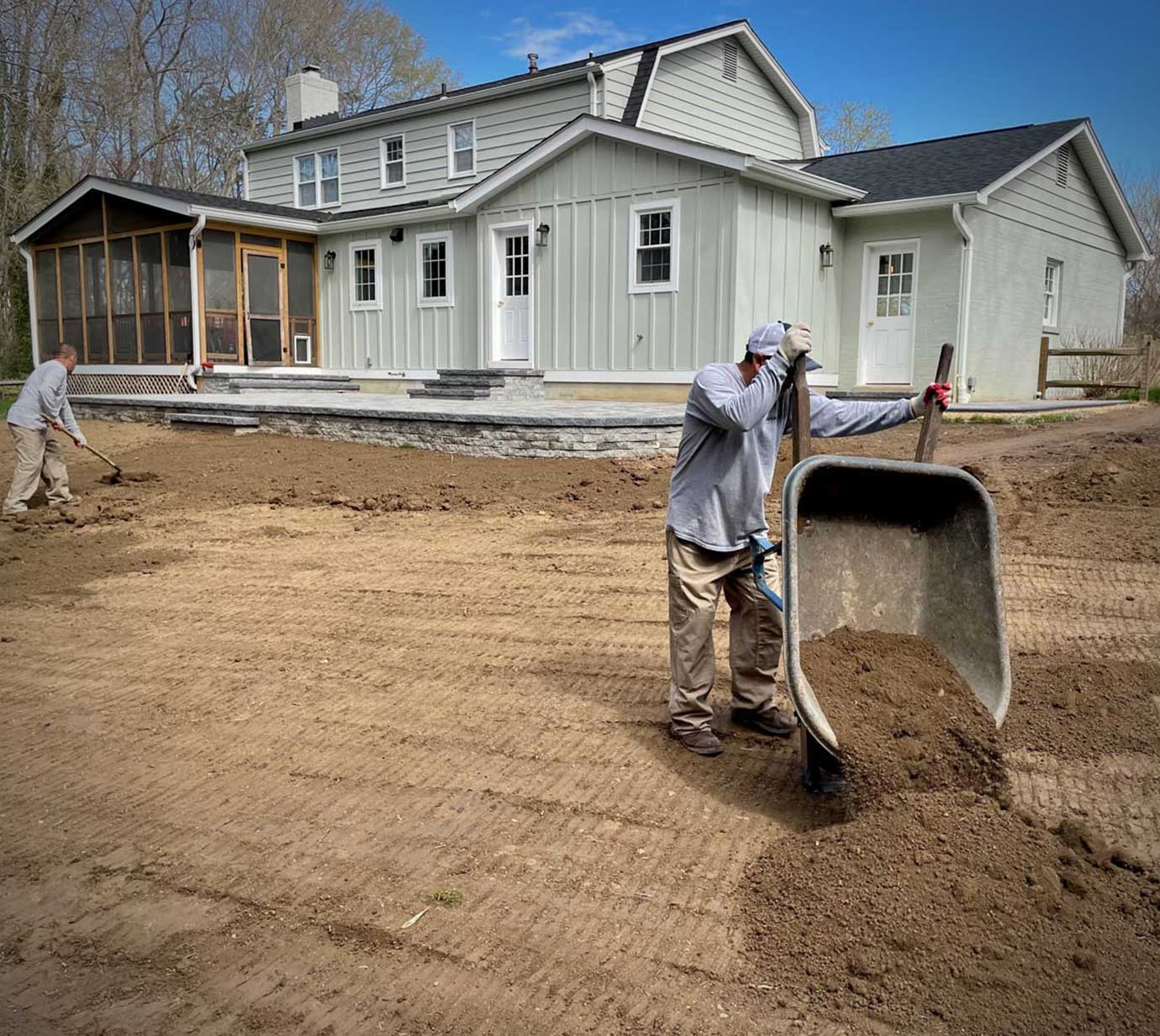 grading-2 lawn terrain and drainage grading near me