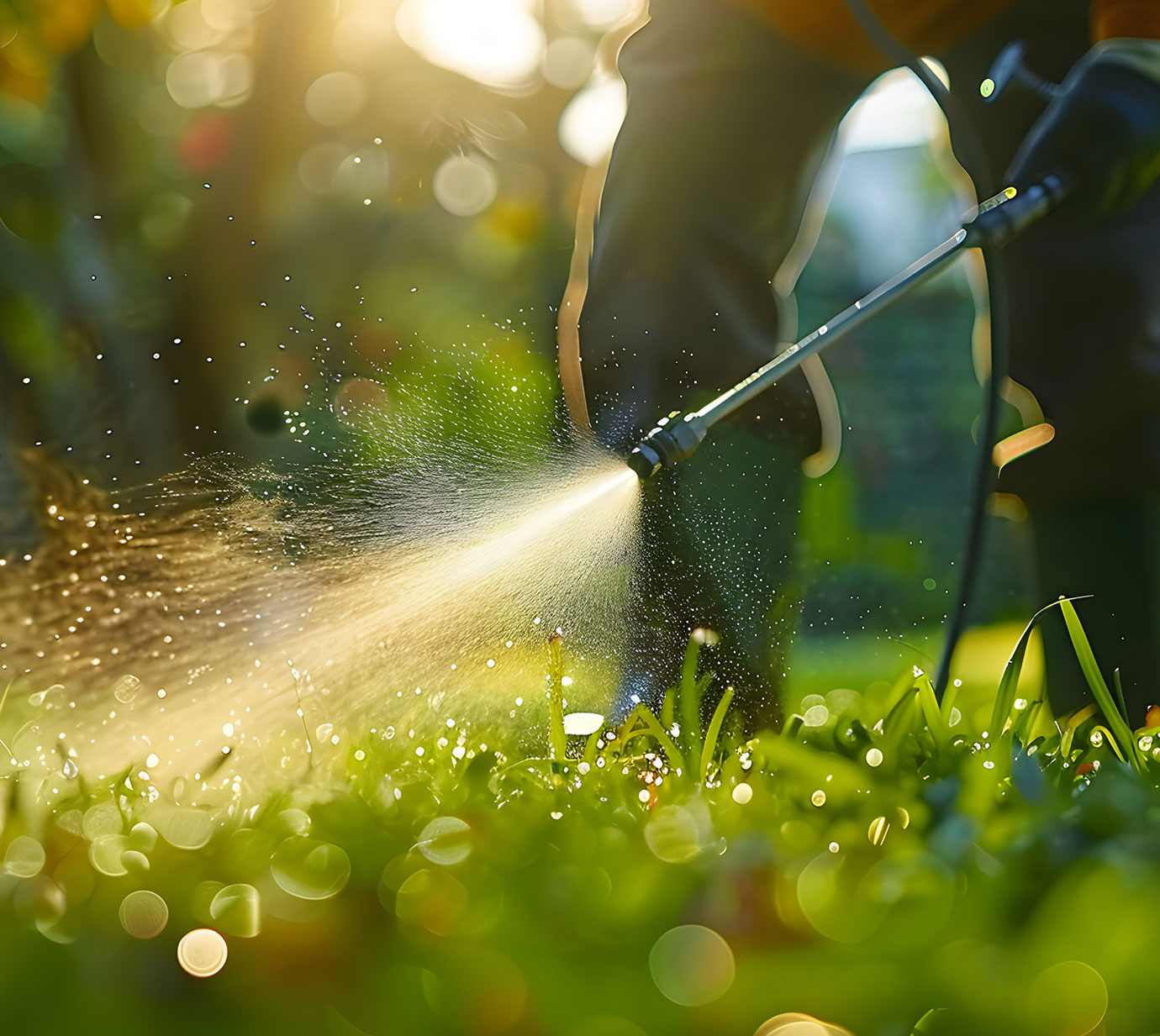 Turn and lawn spraying for musquitos