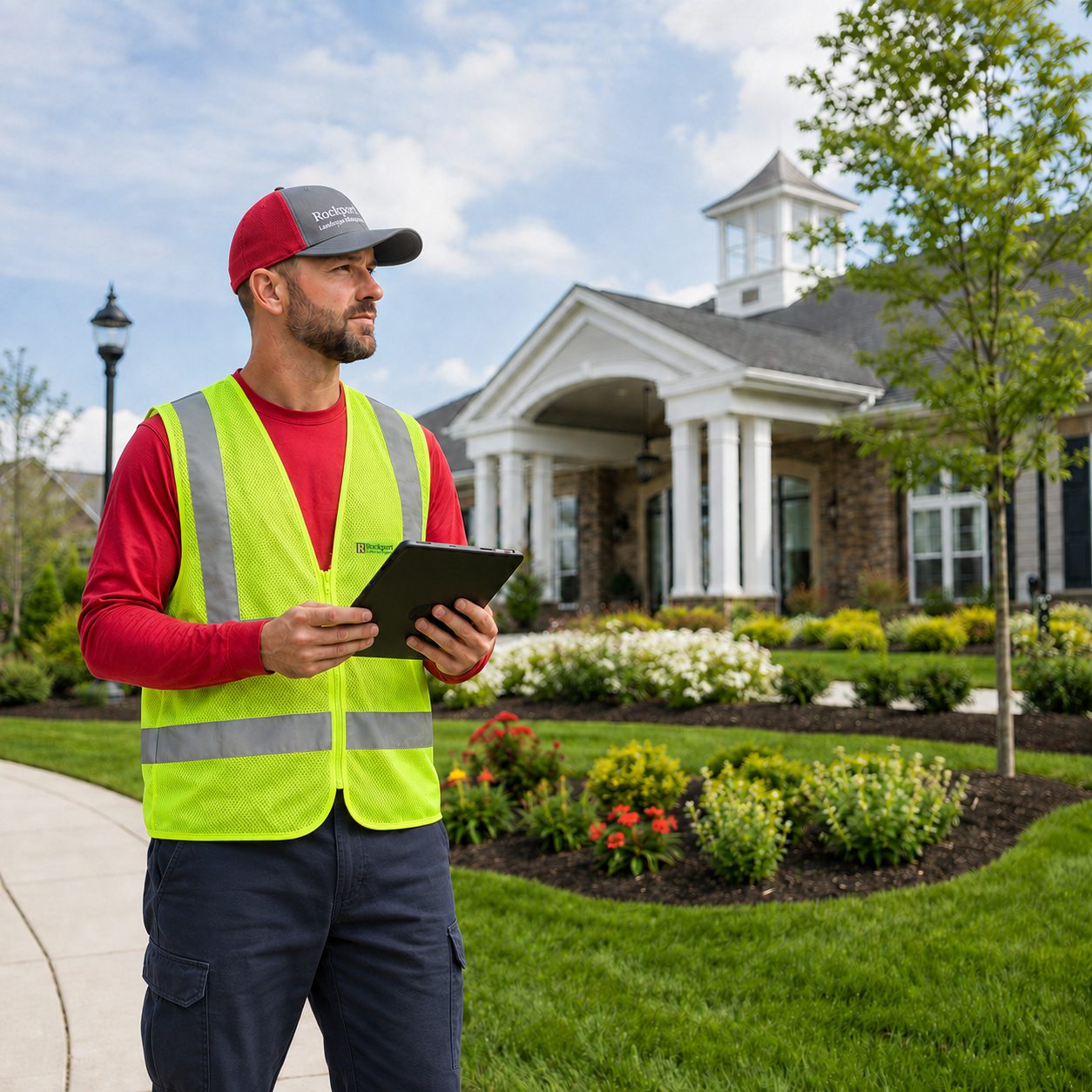 MANAGER Property manager meeting with Rockport Landscape Services
